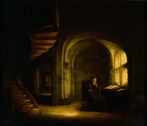 Philosophe avec un livre ouvert, 1625-7